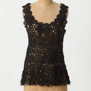 Anthropologie Monogram Curacao Blooms Shell Top